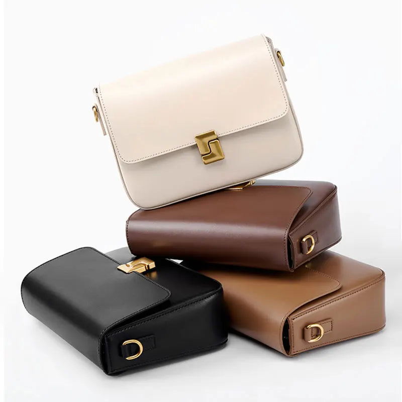 100% Genuine Leather Women's Shoulder Bag High Quality Luxury Designer Crossbody Bags Fashion Cowhide Female Handbags