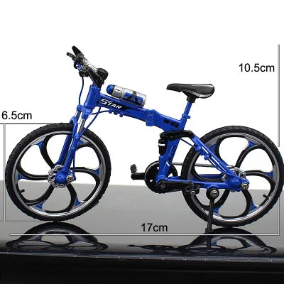 Crazy Magic Finger Bike Alloy Bicycle Model 1:10 Simulation Bicycle Bend Road Mini Racing Toys Adult Collection Gifts