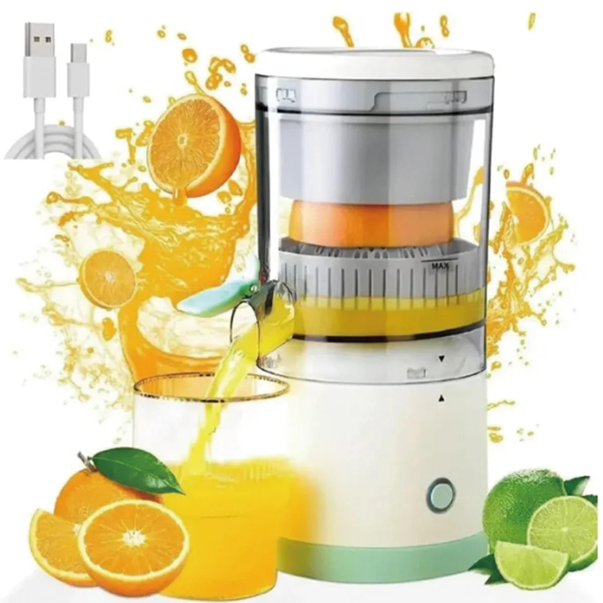 1PC Electric Juicer Juice Cup Citrus Orange Lemon Squeezer USB Charging Kitchen Fruit Juicer Blender Fresh Separator Press Mac