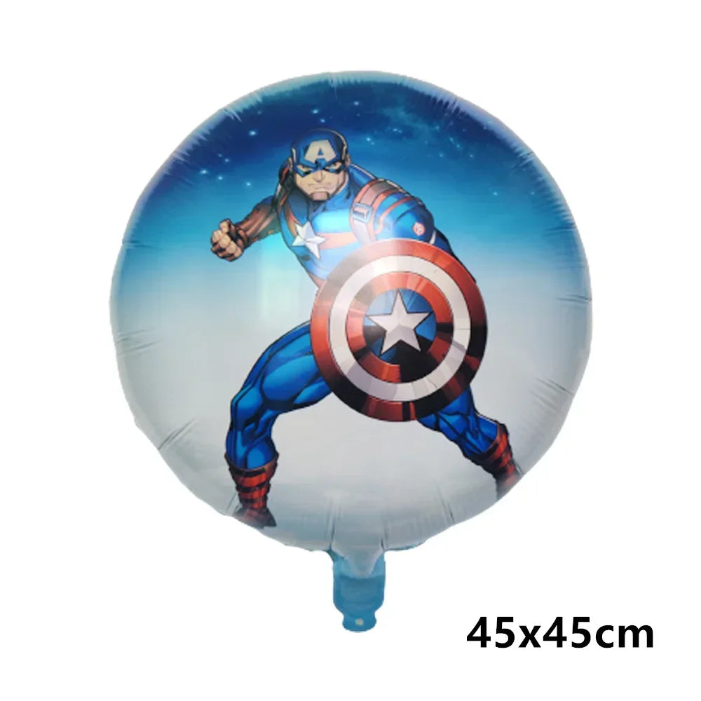 Big 3D Spiderman Balloons For Birthday Iron Man Foil Balloon Hulk Boy Baby Shower Party Decor Superhero Children Tnflatable Toy