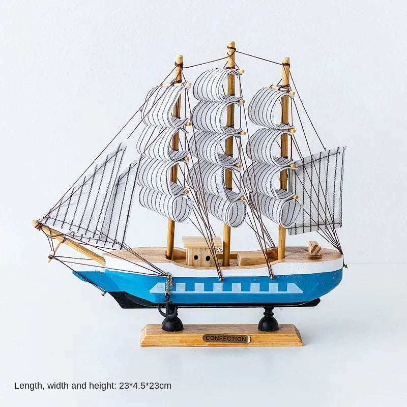 New Wooden Sailboat Model Office Living Room Decoration Crafts Nautical Decoration Creative Model Home Decoration Birthday Gift