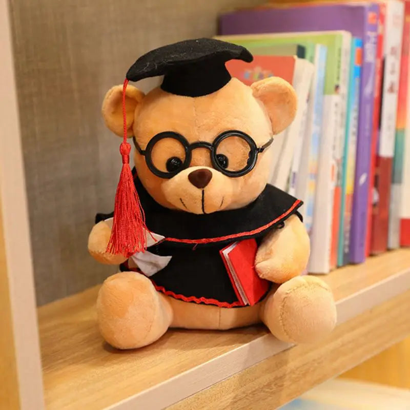 1pc 18/23cm Cute Dr. Bear Plush Toy Stuffed Soft Kawaii Teddy bear Animal Dolls Graduation Gifts for Kids Children Girls