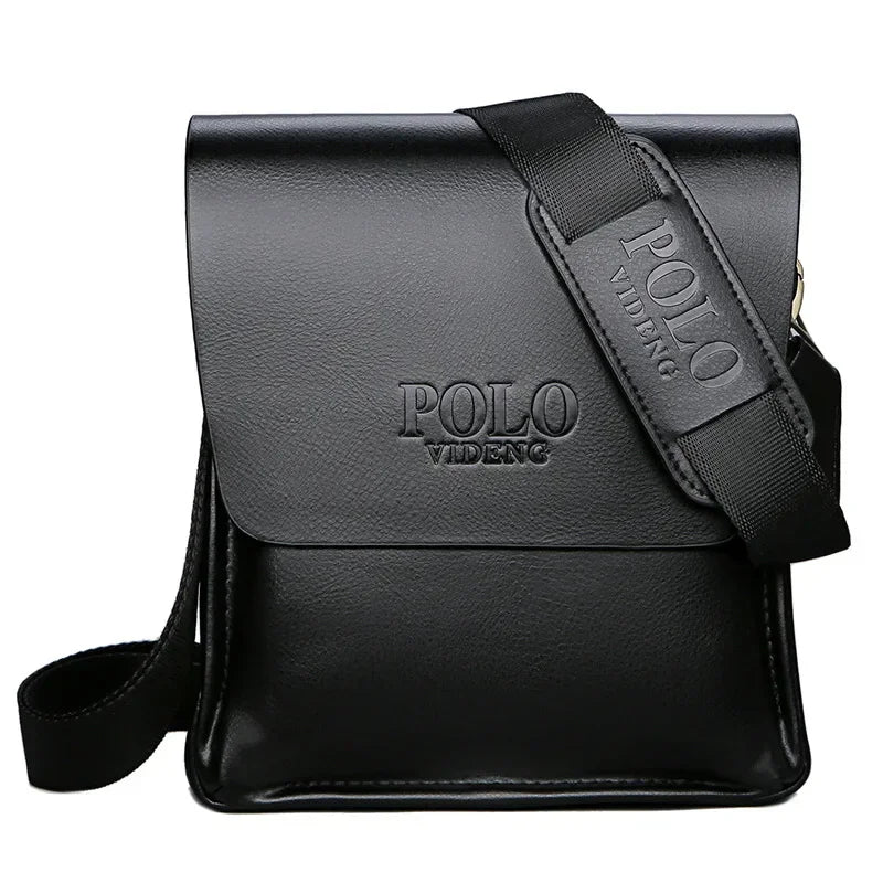 Casual Business Polo Shoulder Bag Paul Vertical Leather Bag Men's Official Document Crossbody Bag Trend