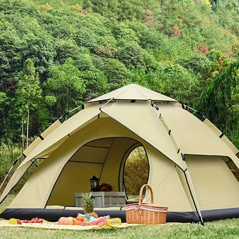 Outdoor Tent Camping Automatic Tent One Touch Waterproof Roof Top Tents Double Door 3Person Tent Outdoor Beach Fish Shelter Tent