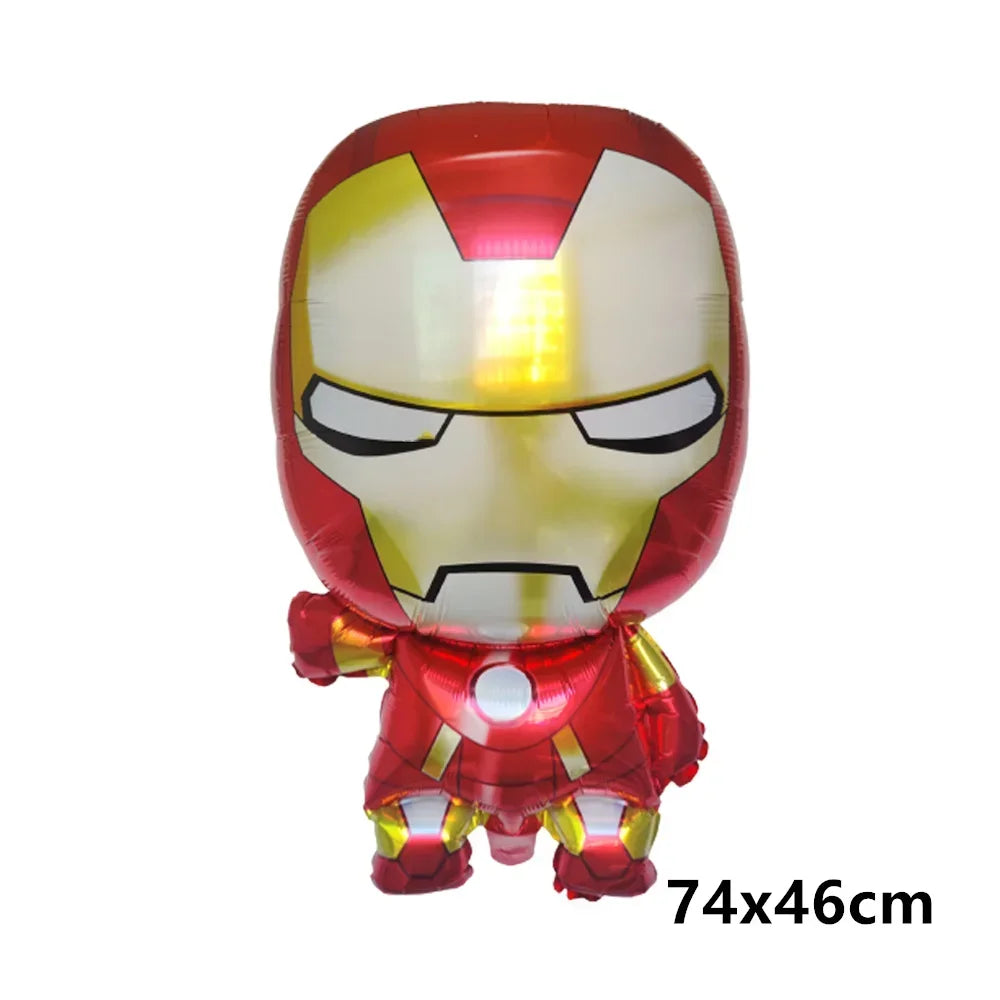 Big 3D Spiderman Balloons For Birthday Iron Man Foil Balloon Hulk Boy Baby Shower Party Decor Superhero Children Tnflatable Toy