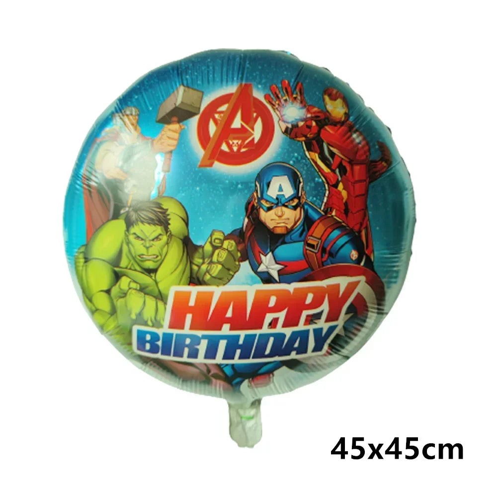 Big 3D Spiderman Balloons For Birthday Iron Man Foil Balloon Hulk Boy Baby Shower Party Decor Superhero Children Tnflatable Toy