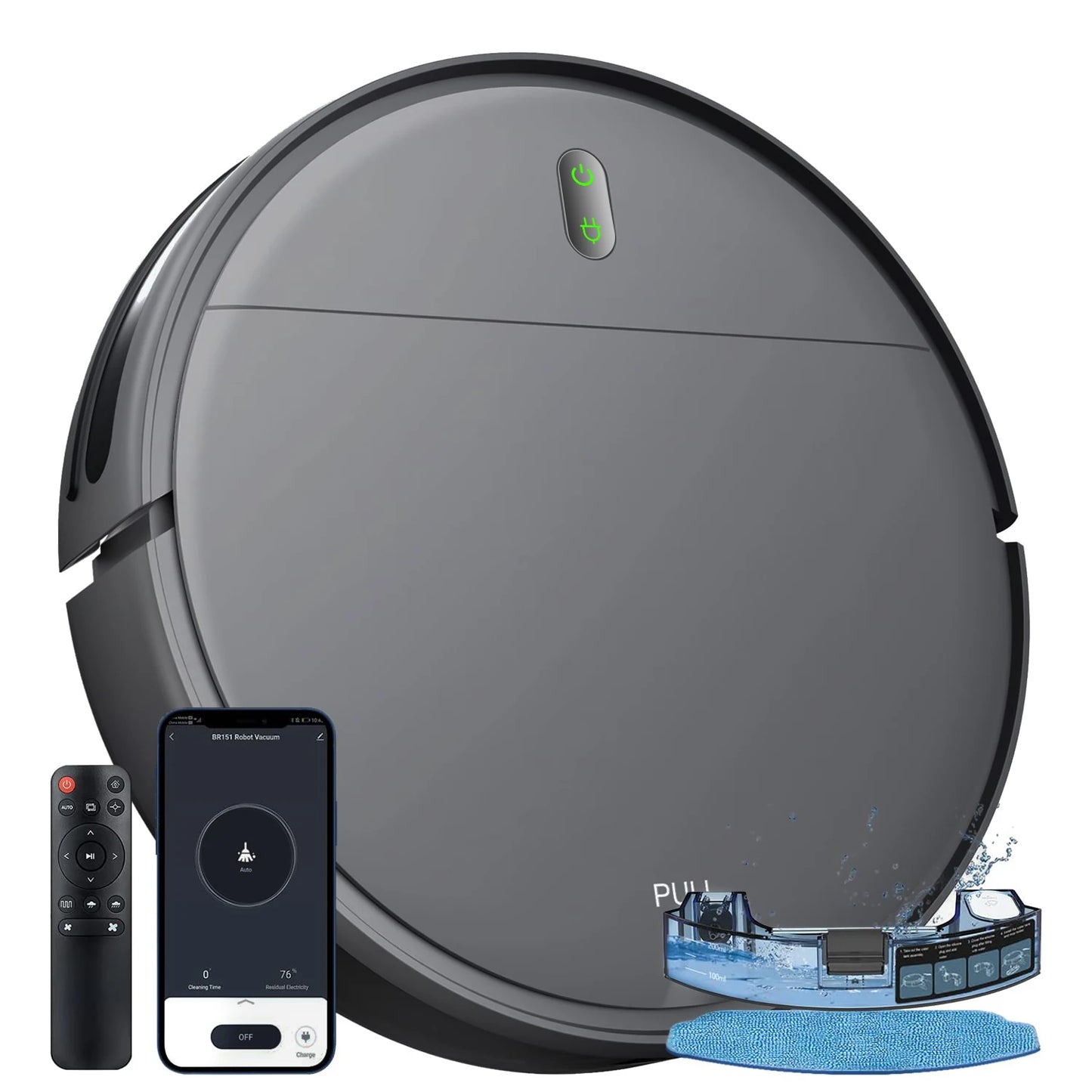 MAMNV BR151 Robot Vacuum Cleaner 4500Pa Smart Home Sweeper Cleaning Machine For Home Carpet Cleaning Pet Hair Wifi APP Alexa