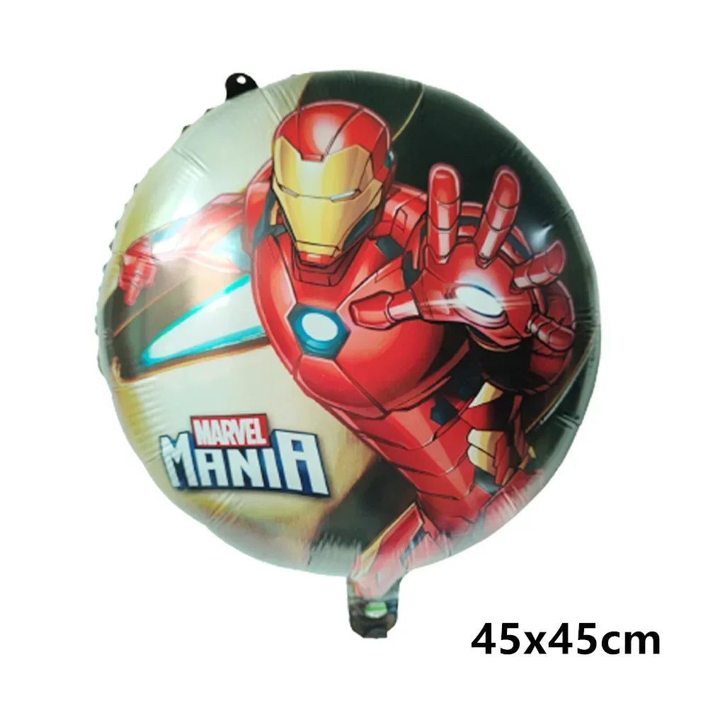 Big 3D Spiderman Balloons For Birthday Iron Man Foil Balloon Hulk Boy Baby Shower Party Decor Superhero Children Tnflatable Toy