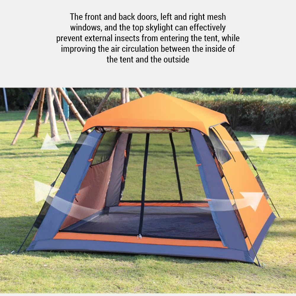 Outdoor Automatic Quick Open Tent Waterproof Camping Tent 3-4 Person Instant Setup Tent