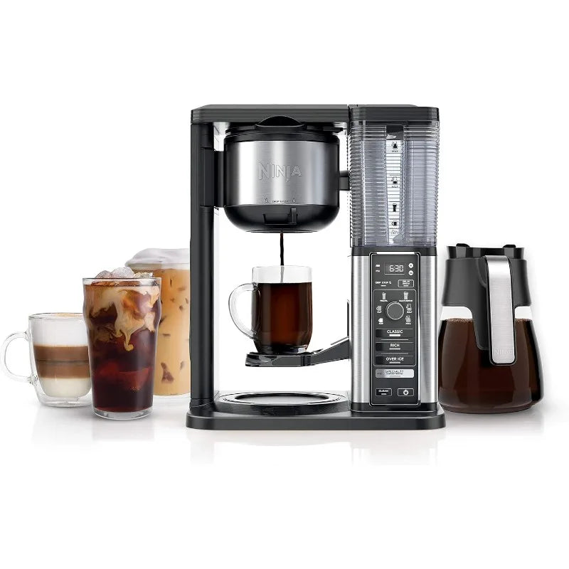 Ninja Specialty Coffee Maker,Hot & Iced Coffee, 6 Brew Styles, 8 Sizes, 10-Cup Carafe, Fold-Away Frother, Permanent Filter,CM401