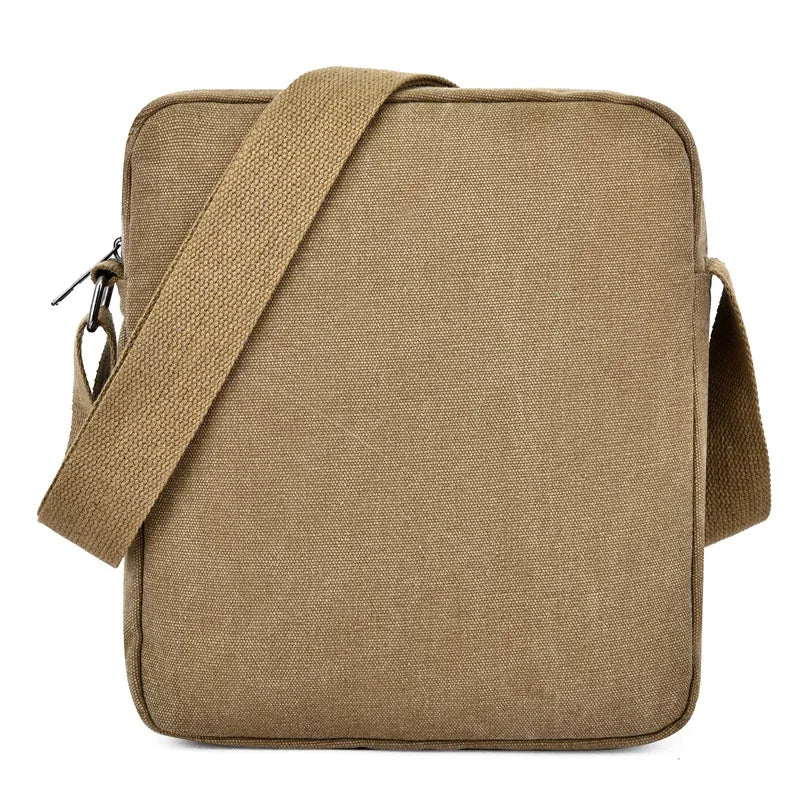 Men's Travel Bag Canvas Casual Shoulder Crossbody Bags Hight Qualtiy Outdoor Bags Men Wearable Retro Zipper Sling Bag