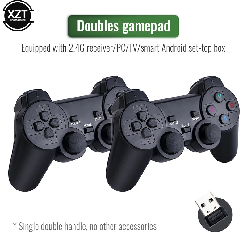 M8 Video Game Console 2.4G Double Wireless Controller Game Stick 4K 10000 games 64GB 32GB Retro games For PS1/GBA boy gift