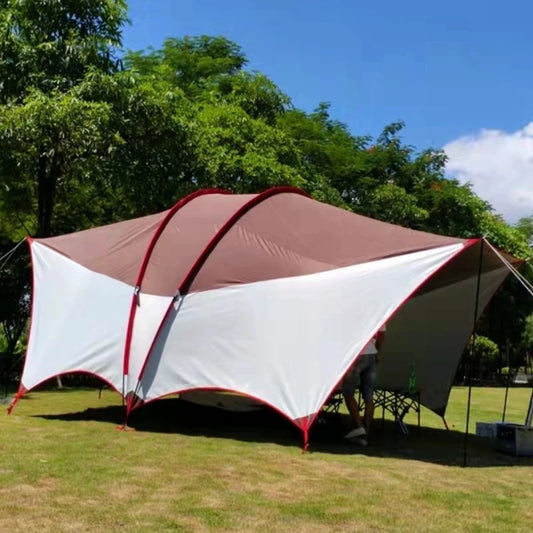 Double Frame Rods Outdoor Sunshade Awning, Anti-Ultraviolet, Super Large, Habi Military Tent, Canopy Beach, Living Room Cooking